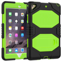 Shockproof Case for iPad 9.7 inch 2017 2018 Kickstand Stand Case Kids Silicone Hard Full Body Protective Case for New iPad 2018