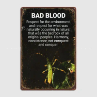Bad Blood Poster Tinplate Sign Art Wall Decor Room Decoration Vintage Metal Signs for Wall Decoration Art of Murals Retro Home