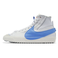 Nike 休閒鞋 Blazer Mid 77 Jumbo 高筒 男鞋 大勾勾 白 水藍 復古 DD3111-103