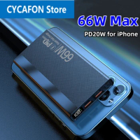 66W Power Bank PD20W for iPhone Laptop for Samsung Xiaomi 10000mAh 20000mAh PowerBank Fast Charging Mini Power Bank