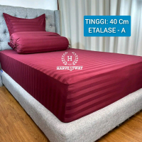 Tinggi 40 (ETALASE A) Sprei Hotel Salur Dobby Mikrotenssel Premium Gramasi 120