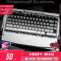 Angry Miao Dry Studio Black Diamond75 Mechanical Keyboard Wireless Charger Keyboard Leaf Spring Hot-