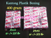 Kantong plastik bening BISON @400gram / HD Bening BISON cover MERAH