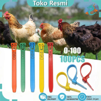 100PCS Cincin Kaki Ayam Untuk 10~28MM Reusable Ring Kaki Ayam Serama Adjustable Bahan PP