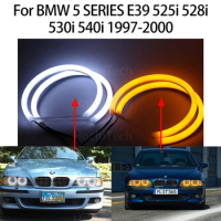 Switchback Cotton Light LED Angel Eye Dual White Amber for BMW 5 SERIES E39 525i 528i 530i 540i 1997 1998 1999 2000