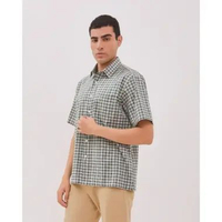 ARNOLD PALMER Kemeja Lengan Pendek Motif Kotak Hijau Pria - P-EACE10-T5 S