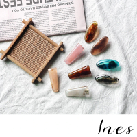 【INES】透明髮夾 水晶髮夾 琥珀髮夾/韓國設計復古透明水晶琥珀幾何髮夾(7款任選)