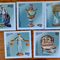 5Pcs/Set New Russia Post Stamp 1994 Art of Lomonosov Ceramic Factory Postage Stamps MNH