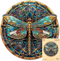 Wooden Puzzles for Adults Wooden Dragonfly Puzzles Christmas Puzzles Gifts for Women Men Wooden Puzz