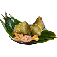 【心鮮】一次擁有米其林星級粽12件組(金賞軒鮑魚海味粽450g/粒共3粒*6_錦霞樓蟹肉干貝粽540g/粒共3粒*6)