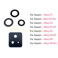 20PCS For Xiaomi Poco F1 F2 F3 F4 F5 GT Pro Back Rear Camera Lens Glass Cover With Adhesive Sticker Repair Parts