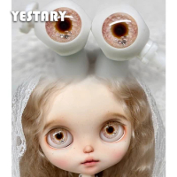 YESTARY BJD Doll Accessories Doll Eyes Chips For 14MM Handmade Colour Drip Glue Eye Piece For Blythe BJD Toys Girl Boy Gift
