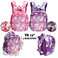 New Tas Ransel Anak Sekolah TK Anak Perempuan Cantik Karakter Kartun Kuda Pony Rambut Pirang Cetar B