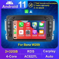 Carplay 4G Android Auto Radio for Mercedes Benz CLK C209 W209 W203 W463 W168  Viano Car Multimedia Player RDS GPS 2din Autoradio