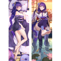 Genshin Impact Raiden Shogun Gối trường hợp Anime Cosplay Dakimakura gối đệm