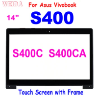 14" Touch For Asus Vivobook S400 S400C S400CA Touch Screen Digitizer Glass Panel with Frame JA-DA5343RA 5343R PFC-2 Laptop