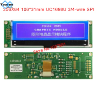 256x64 Mini Small COG LCD Display Module SPI Serial UC1698u 1u case good quality LCD factory LG256643