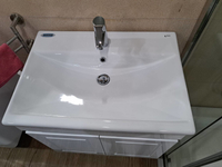 【麗室衛浴】日本INAX GL-2397V-TW 上崁臉盆+防水發泡板浴櫃 65cm