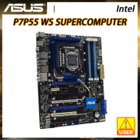 ASUS P7P55 WS SUPERCOMPUTER Motherboard 4xDDR3 Intel P55 LGA 1156 Support Xeon Core i7 i5 i3 Cpus 16GB PCI-E 3.0 ATX Motherboard