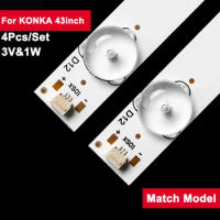 4Pcs 3V1W 824mm TV Led Backlight For KONKA 43inch DLED43GK4X12 LED43F1500C LED43G300 LED43G16A LD40U3200 For TV Repair
