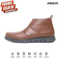 BRADLEYS - HUGO BROWN - SEPATU CASUAL FORMAL ZIPPER