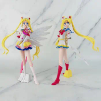 25cm Anime Sailor Moon Figure Tsukino Usagi Model Dolls Sailor Glitter Glamours Action Figure Ornament Collection Birthday Gift