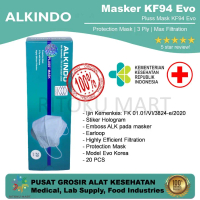 MASKER ALKINDO EVO CONVEX MEDPLUS PLUSMED KF94 3PLY KEMENKES 20 PCS TERJANGKAU