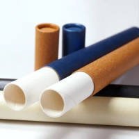 Handmade Japanese Style Incense Tube, Kraft Paper, Home Storage Packing Box, Lying Sticks, 21cm, 20Pcs