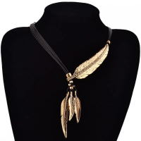 Vòng Cổ Tua Rua Nhiều Lớp Phong Cách Châu Âu Và Mỹ Cổ Điển Bohemian Dát Lá Lông Vũ, Dành Cho Nữ, Phụ