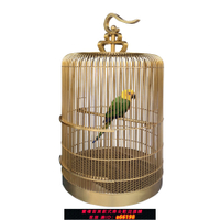 【台灣公司 可開發票】鳥籠304不銹鋼玄鳳虎皮牡丹大號鸚鵡百靈鳥籠畫眉八哥鷯哥籠定制