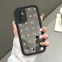 Cocok Untuk OPPO Reno 6 4G Case Kupu-kupu Lucu Cermin Casing Silikon Tahan Benturan 8689