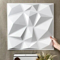 30x30cm 3D Art Restaurant Panel Wall Panel with Diamond Design Wall Sticker Wall Panels Decorative Living Room Wallpaper Mural
