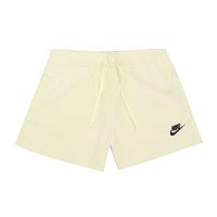 Nike 短褲 NSW Club Fleece Mid-Rise Shorts 女款 黃 刷毛 棉褲 抽繩 DQ5803-113