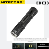 NITECORE EDC33 4000 Lumens USB-C Rechargeable Torch Light Tactical UHi 20 LED Flashlight 450Meters Beam Built in 4000mAh Battery