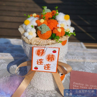 情人節花束 成品針織創意毛線水果小香風花束女友生日禮物女生畢業閨蜜情人節七夕交換禮物