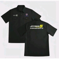 TERLARIS Kemeja kerja workshirt SCANIA PARIWISATA desain belakang JETBUS 5 bordir komputer