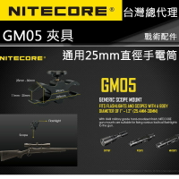 【電筒王】NITECORE GM02 GM02MH GM06 GM05 戰術電筒夾 魚骨 磁吸 皮卡汀尼導軌 手電夾