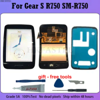 Used to , 95% New LCD For Samsung Gear S R750 SM-R750 LCD Display Touch Screen + glue