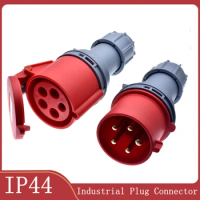 32A IP44 3P+N+E 5 Pin Industrial Socket/Plug AC 220-380V Waterproof Male Famale Connector Electrical Sockets