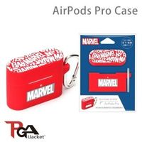 【iJacket】Marvel 漫威 Logo紅 AirPods Pro 防撞擊 矽膠保護套(總代理商公司貨)