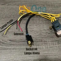 Kabel Set Relay Projie Biled / HID Projector Solenoid Tanpa relay,untuk_motor(positif)