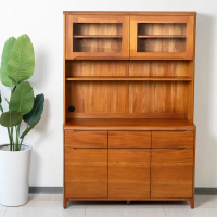 【Mahogany 瑪荷尼家具】全原木 桃花心木 誠品4.5尺碗盤上下櫃(碗盤櫃 儲物櫃 收納櫃)