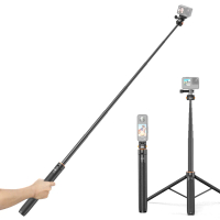 ขาตั้งกล้องเซลฟี่แบบขยายได้, VRIG, AC-04s, ความยาว 160 ซม., หัวติด QR แม่เหล็ก, เข้ากันได้กับ GoPro 