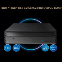 Brand New Blu-ray Writer BD-R Burner BDR-X13CBK External USB 3.2 Gen 1/2.0 Optical Drive BD/MDISC/DVD/CD Playing And Writing