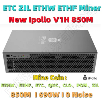 Free Shiping NEW Ipollo V1H 850M/s 690W Double Mine ETC ZIL Miner ( With PSU ) Better Than Antminer E9 Pro Ipollo V1 SE 400M