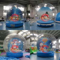free ship,3m diameter custom inflatable snow globe,Inflatable Christmas Snow Globe Clear dome Tent Inflatable human snow balloon