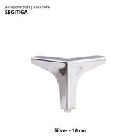 Kaki Sofa SEGITIGA /Kaki Sofa HARGA PER PCS 10CM SILVER