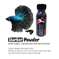 Makanan Serbuk Pelet Warna Hitam Cupang Guppy Bkn Artemia NRD