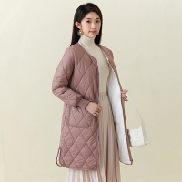【巴黎精品】鋪棉外套休閒夾克-中長版加絨棉衣純色女外套3色a1hp36