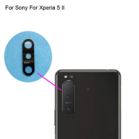 2PCS For Sony For Xperia 5 II Housing Rear Back Camera Glass Lens For Sony Xperia 5ii Back camera glass Xperia5ii Parts
